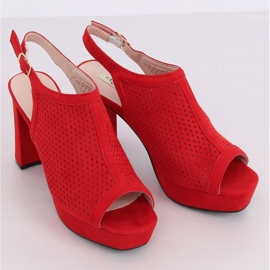 Tacchi alti traforati rossi 9R82 Red rosso 1
