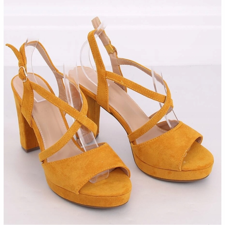 Sandali tacco alto miele 9272 Amarillo giallo 1