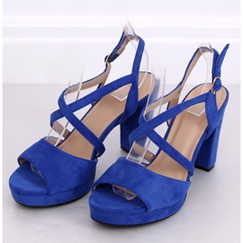 Sandali tacco alto cobalto 9272 Azul blu navy multicolore 2