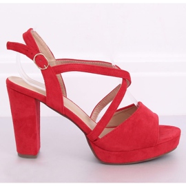 Sandali rossi con tacco alto 9272 Rojo rosso 1