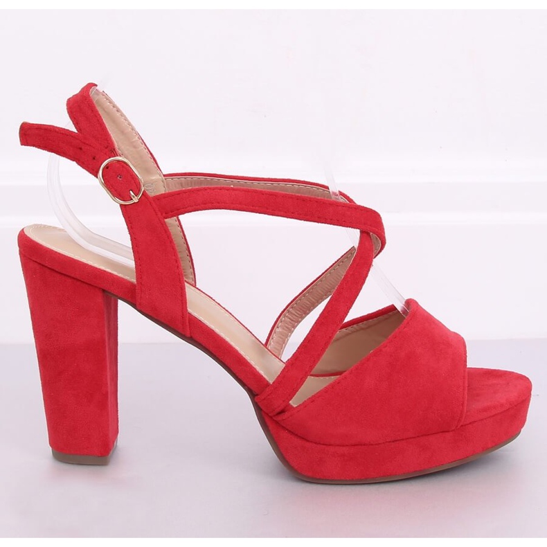 Sandali rossi con tacco alto 9272 Rojo rosso 1