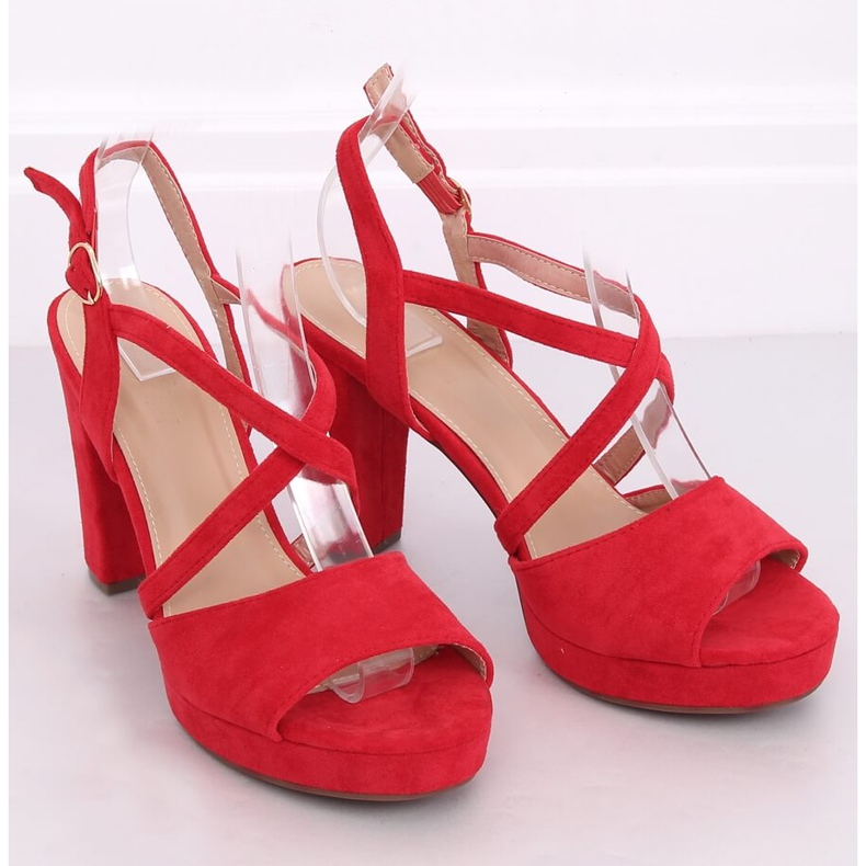 Sandali rossi con tacco alto 9272 Rojo rosso 2