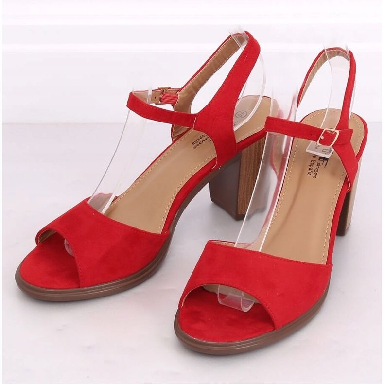 Sandali rossi con tacco alto 660-6 Red rosso 1