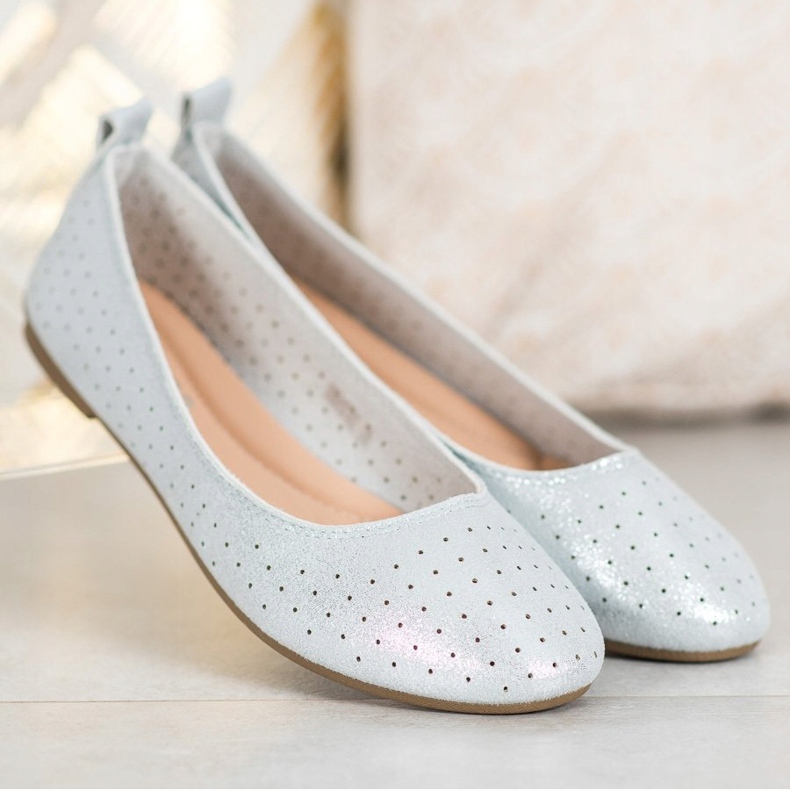 SHELOVET Ballerine traforate d'argento 2