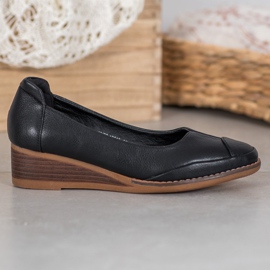 Vinceza Décolleté casual con zeppa nero 1