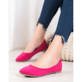 Ballerine classiche VINCEZA in camoscio rosa 1