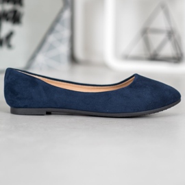 Ballerine classiche VINCEZA in camoscio blu 1