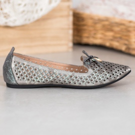 Ballerina Openwork In Spitz VINCEZA grigio 2