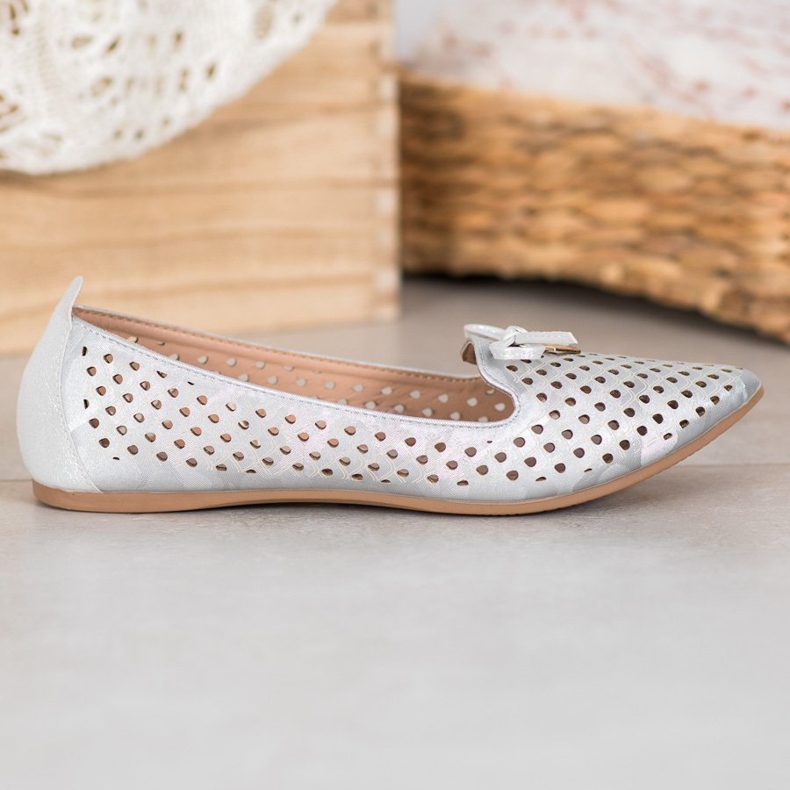 Ballerina Openwork In Spitz VINCEZA grigio 1