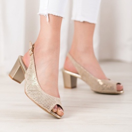 Goodin Tacchi alti traforati giallo 2