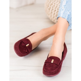 SHELOVET Ballerine bordeaux su zeppa rosso 2