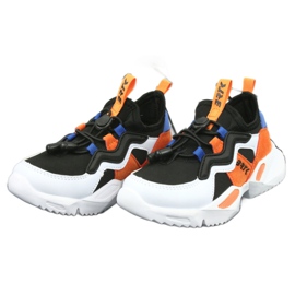 Scarpe sportive Bartek 75219 bianca nero blu arancia 3