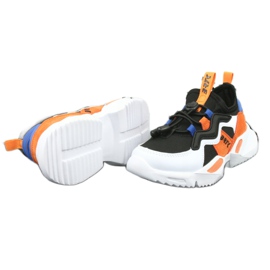 Scarpe sportive Bartek 78219 bianca nero blu arancia 5
