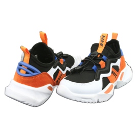 Scarpe sportive Bartek 78219 bianco nero blu arancia 4