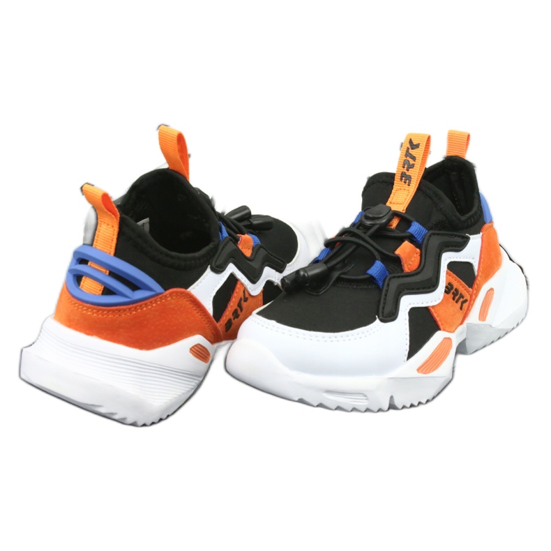 Scarpe sportive Bartek 78219 bianco nero blu arancia 4