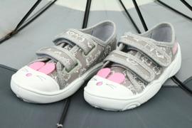 Scarpe per bambini Befado 907P116 bianca rosa grigio 3