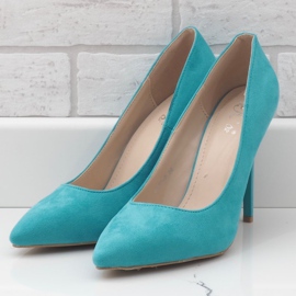 Décolleté classiche verdi in ecopelle scamosciata 6530-P verde 2