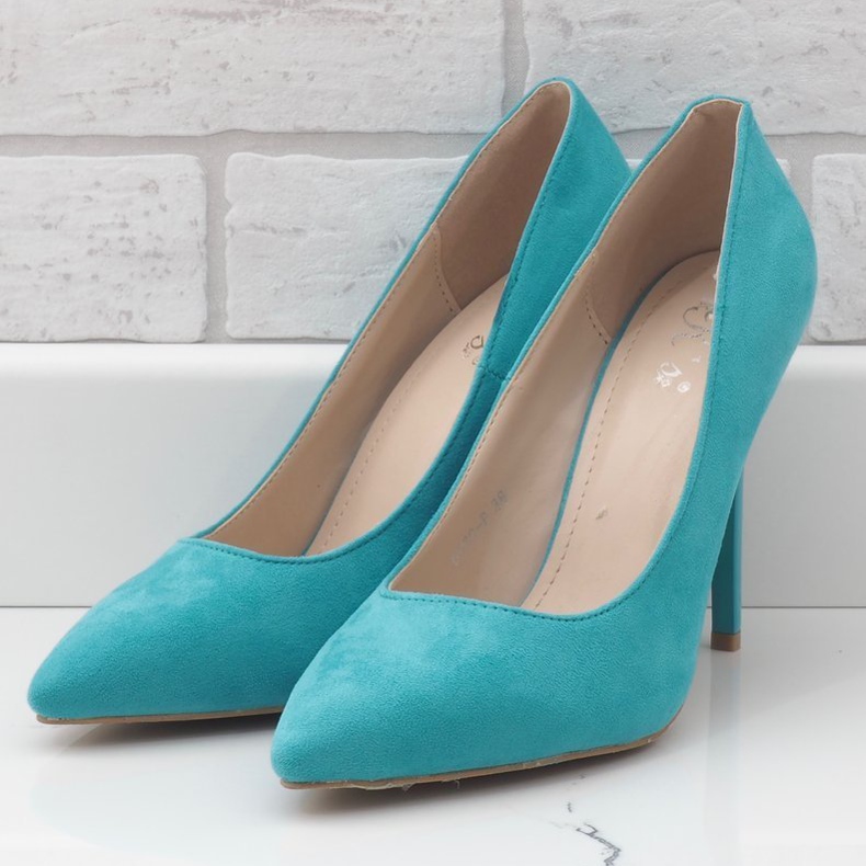 Décolleté classiche verdi in ecopelle scamosciata 6530-P verde 2