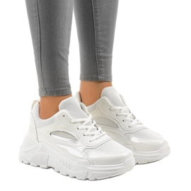 Scarpe sportive bianche alla moda MS381E-9 bianco 1