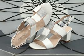 Sandali con tacco basso Sergio Leone SK910 bianca grigio 5
