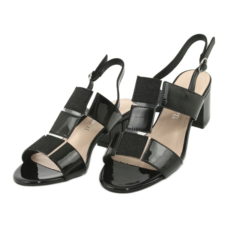 Sandali con tacco basso Sergio Leone SK910 nero 5