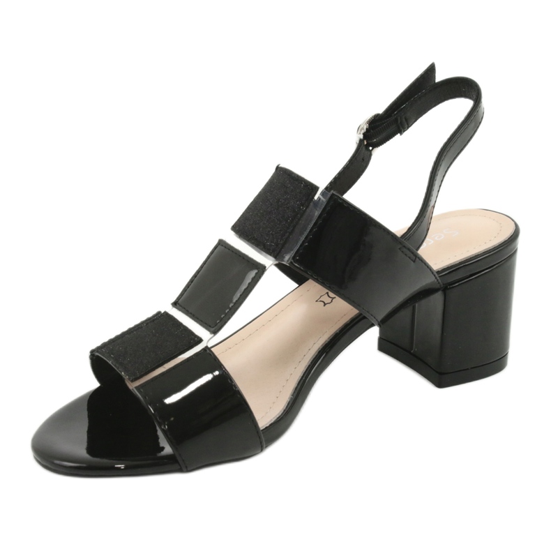 Sandali con tacco basso Sergio Leone SK910 nero 4