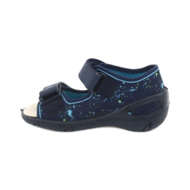 Scarpe per bambini Befado pu 065P131 blu navy blu verde 2
