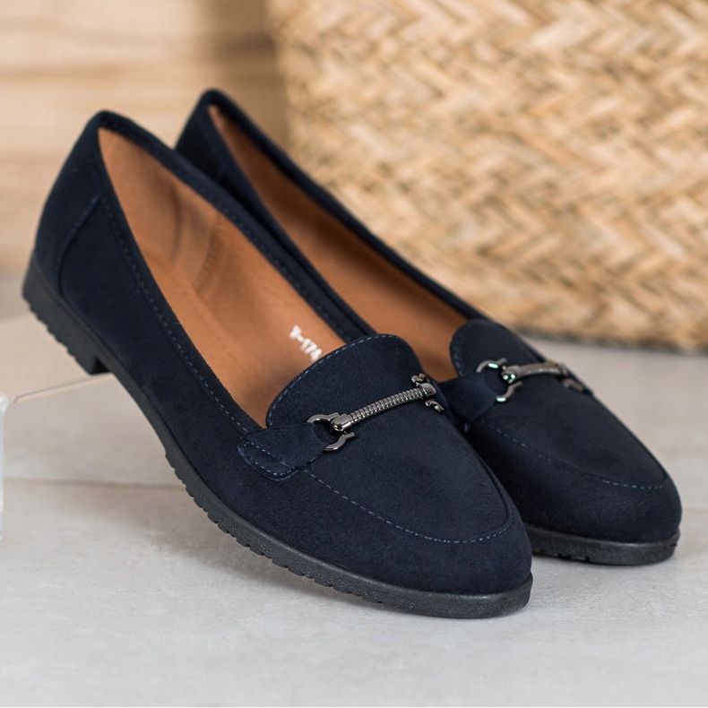 Miss Laura Scarpe in pelle scamosciata blu scuro blu navy 1