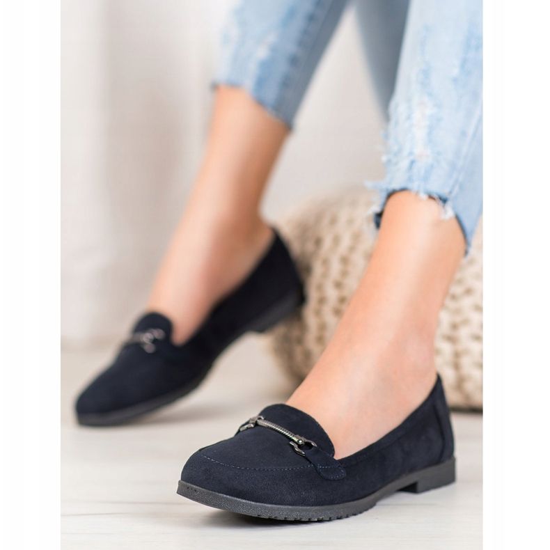 Miss Laura Scarpe in pelle scamosciata blu scuro blu navy 2
