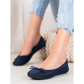 McKey Ballerina casual con fiocco blu navy blu 1