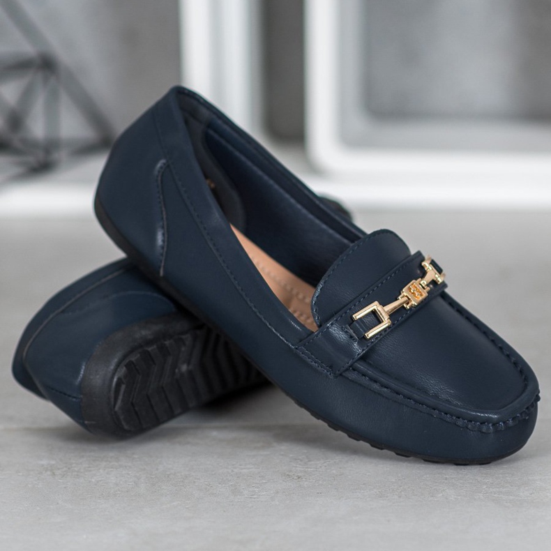 Fama Mocassini eleganti blu navy 2