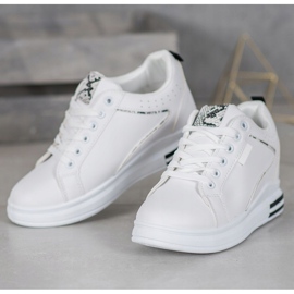 SHELOVET Scarpe Bianche Con Zeppa Nascosta bianca 1