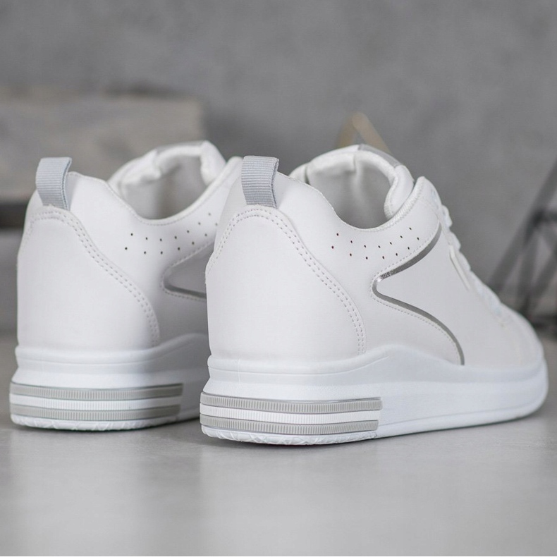 SHELOVET Scarpe Bianche Con Zeppa Nascosta bianco 1