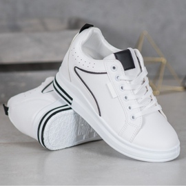 SHELOVET Scarpe Bianche Con Zeppa Nascosta bianco 1