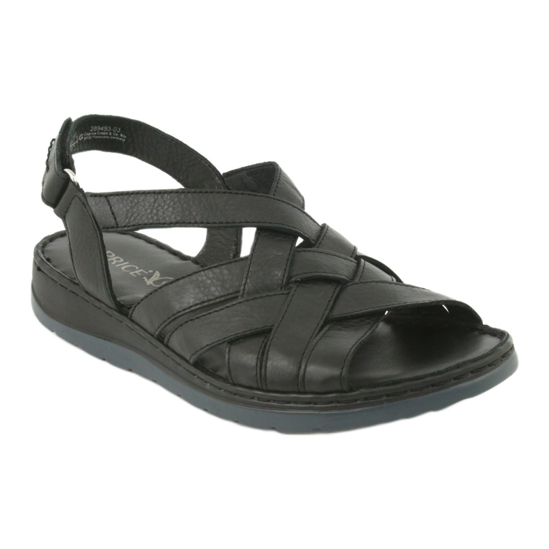 Sandali comfort in pelle Caprice 28152 nero 1