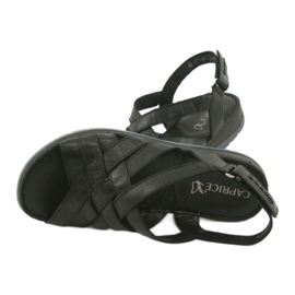 Sandali comfort in pelle Caprice 28152 nero 5