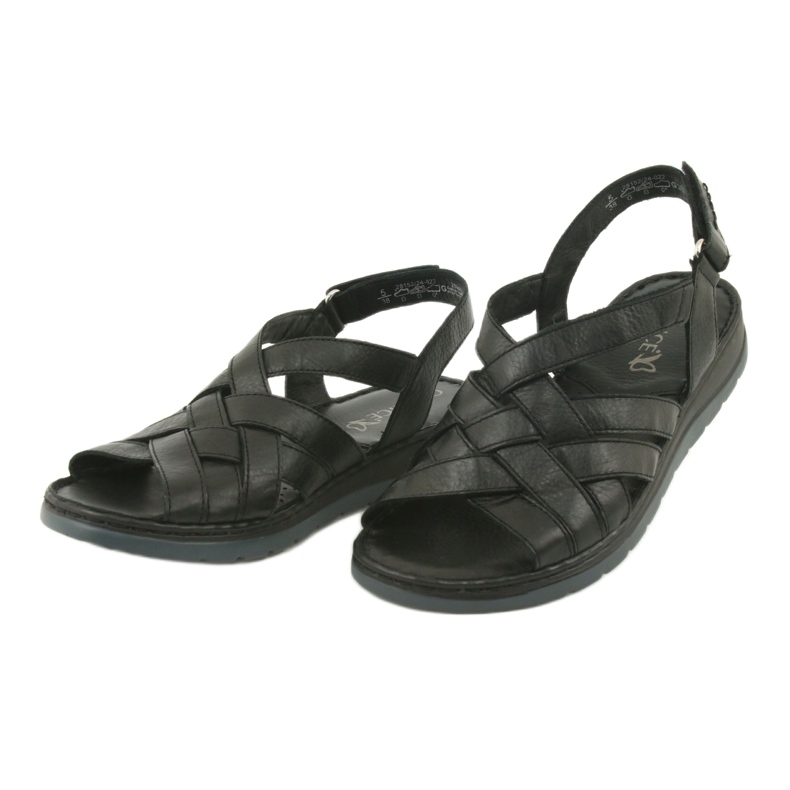Sandali comfort in pelle Caprice 28152 nero 3