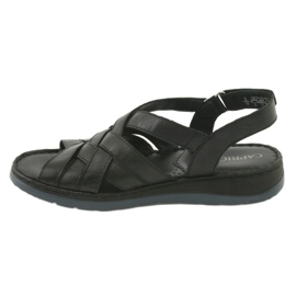 Sandali comfort in pelle Caprice 28152 nero 2