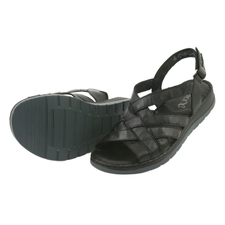 Sandali comfort in pelle Caprice 28152 nero 4