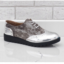 Scarpa in camoscio rosso TL-62 grigio 1