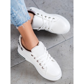 SHELOVET Scarpe traforate con zeppa nascosta bianco 1