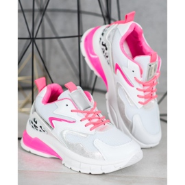Ideal Shoes Sneakers Con Inserti Rosa bianca multicolore 2