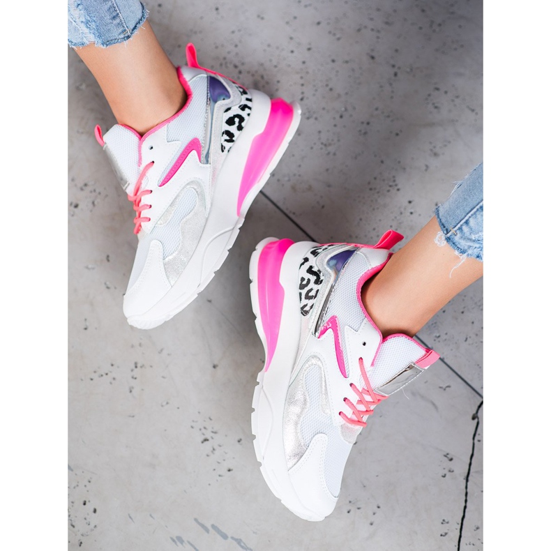 Ideal Shoes Sneakers Con Inserti Rosa bianco multicolore 1
