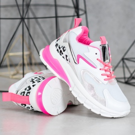 Ideal Shoes Sneakers Con Inserti Rosa bianca multicolore 4