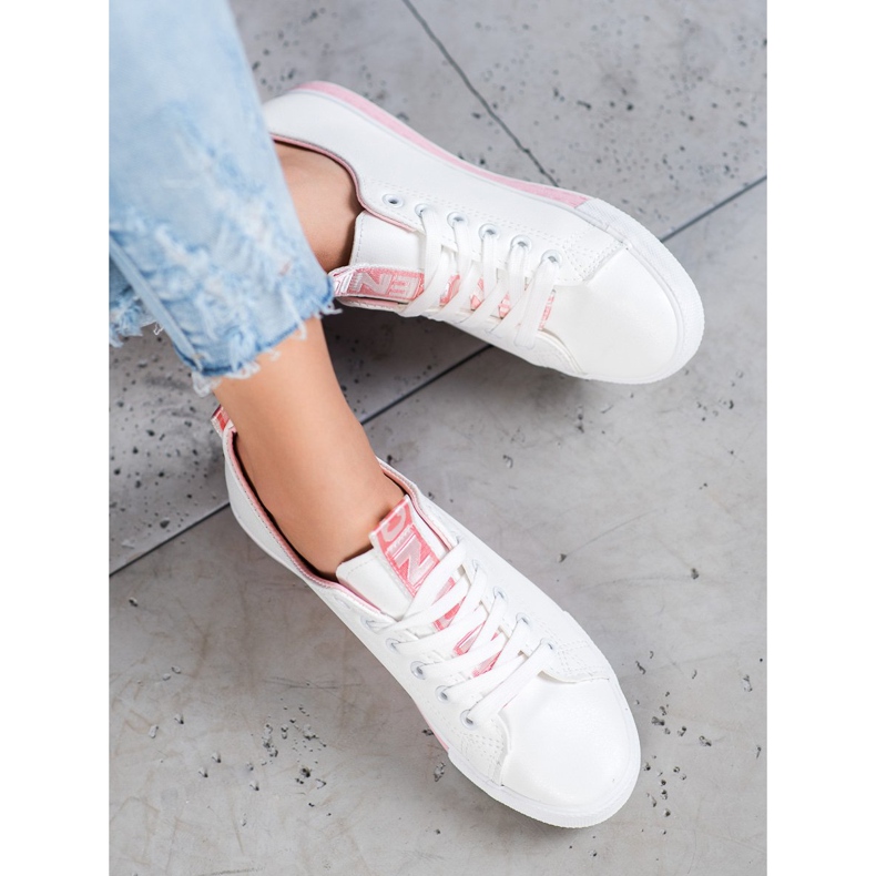 SHELOVET Sneakers Con Ecopelle Nice bianco 2