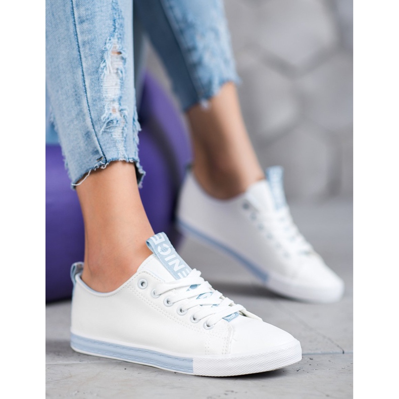 SHELOVET Sneakers Con Ecopelle Nice bianca 1