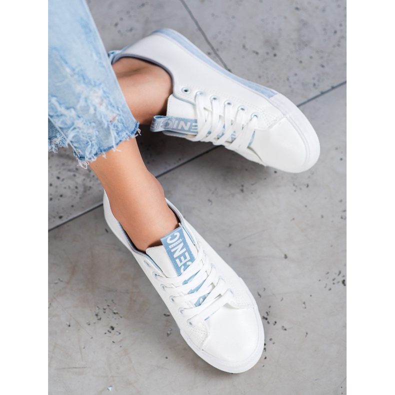 SHELOVET Sneakers Con Ecopelle Nice bianca 2