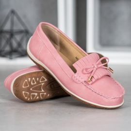 SHELOVET Mocassini in ecopelle rosa 1