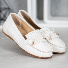 SHELOVET Mocassini Bianchi Con Ecopelle bianco 1