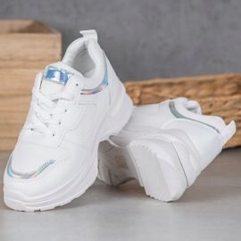SHELOVET Sneakers Bianche Con Effetto Holo bianco 2